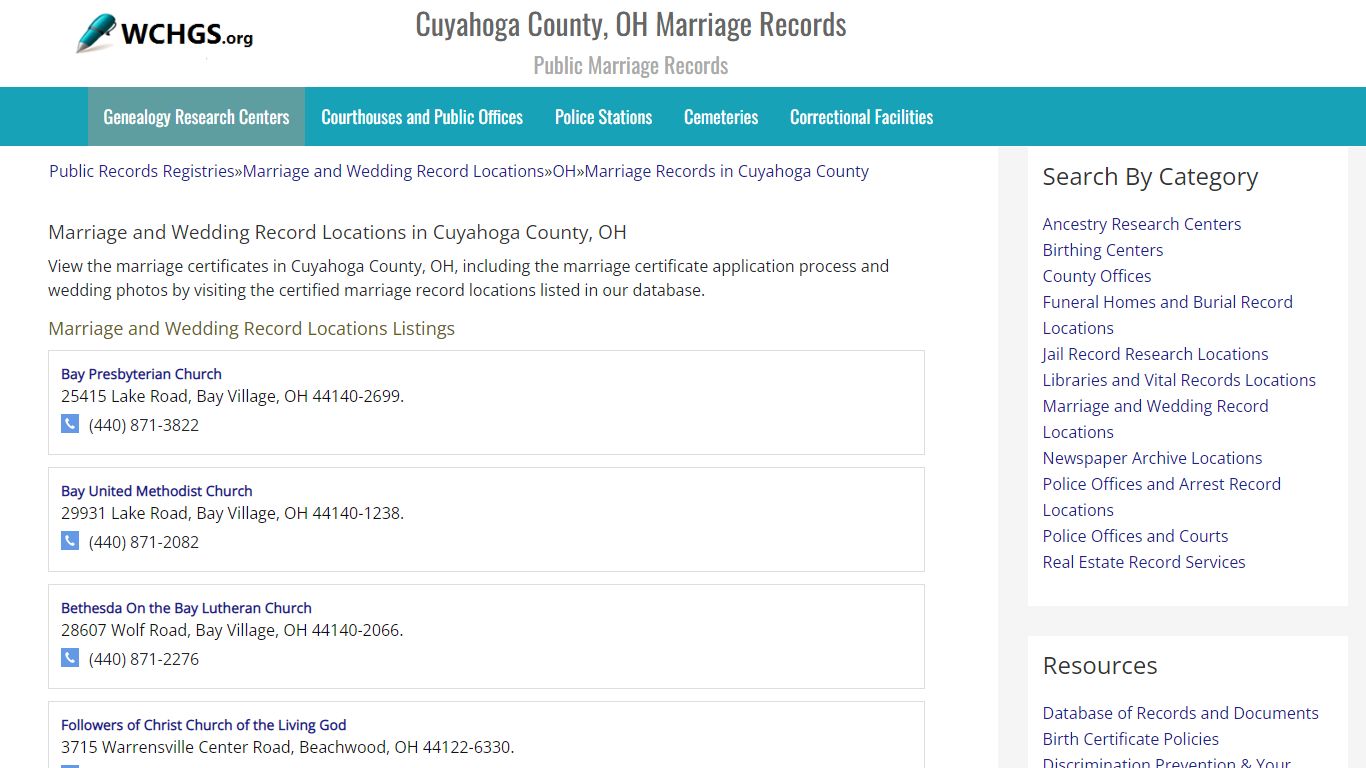 Cuyahoga County, OH Marriage Records - Public Marriage Records